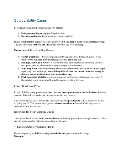 Strict Liability Cases cover